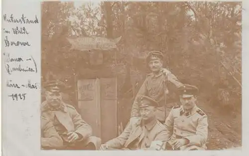 [Ansichtskarte] PL 06-300 PRZASNYSZ / PRASCHNITZ, Artilleriestellung März - Mai 1915 Wald Borowe, Photo-AK. 