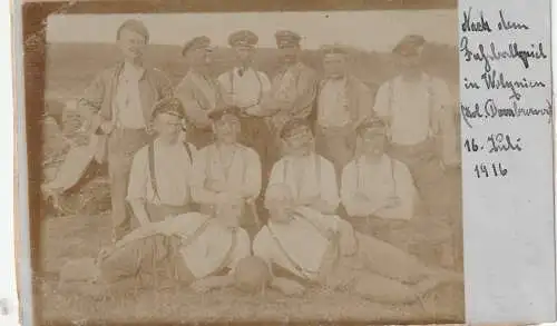 [Ansichtskarte] UKRAINE - KOLOPITOW / Nähe Horochiw, 1. Weltkrieg, Deutsche Mörserstellung, 10 Photo-AK. 