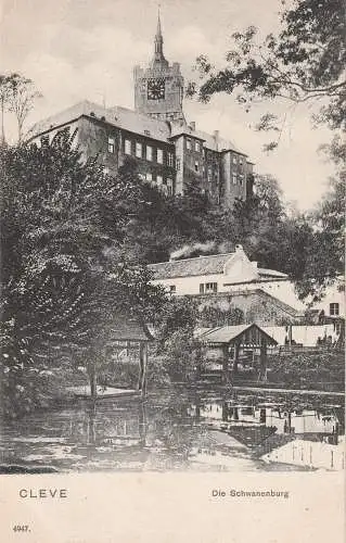 [Ansichtskarte] 4190 KLEVE, Schwanenburg und Umgebung, ca. 1905. 