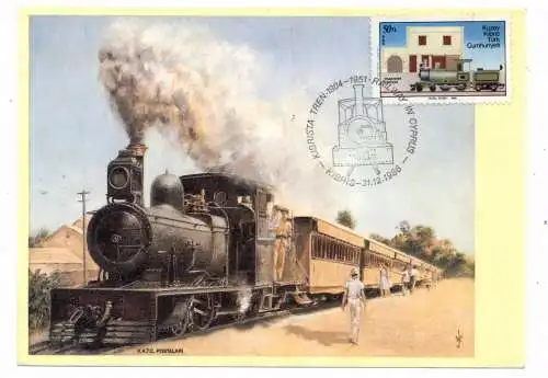 [Ansichtskarte] EISENBAHN / RAILWAY - Zypern / Cyprus, Nasmyth 4-4-0, Maximumkarte. 