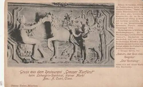 4190 KLEVE, Restaurant "Grosser Kurfürst", Relief