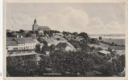 0-2720 STERNBERG, Blick über den Ort, 1951