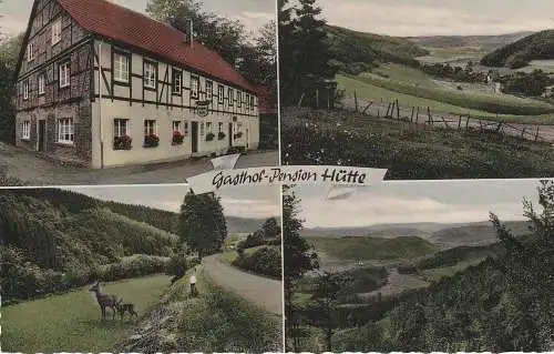 [Ansichtskarte] 5275 BERGNEUSTADT - BELMICKE; Gasthof / Pension Hütte. 