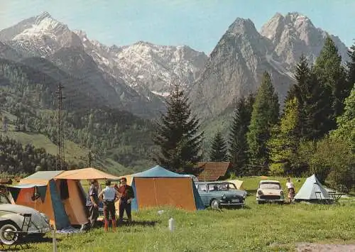 8100 GARMISCH - PARTENKIRCHEN, Camping Alpspitze, VW - Käfer, VW Typ 3, OPEL REKORD