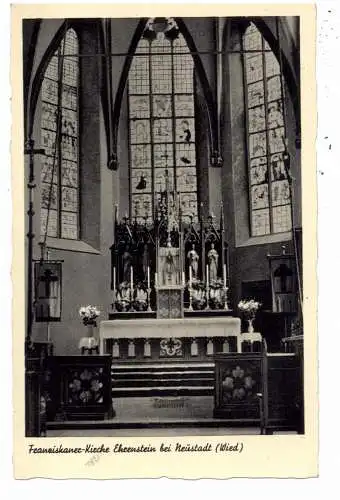 [Ansichtskarte] 5464 ASBACH - EHRENSTEIN, Franziskanerkloster Ehrenstein an der Wied, Innenansicht der Kirche. 