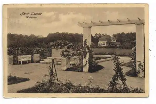 0-7570 FORST / Lausitz, Wehrinsel, Gartenanlage, 1915