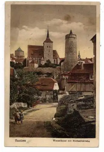 [Ansichtskarte] 0-8600 BAUTZEN, Wasserkunst, Michaeliskirche, 1927. 