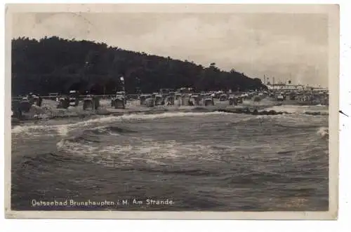 [Ansichtskarte] 0-2565 KÜHLUNGSBORN - BRUNSHAUPTEN, Am Strande, eine Menge Strandkörbe, 192... 