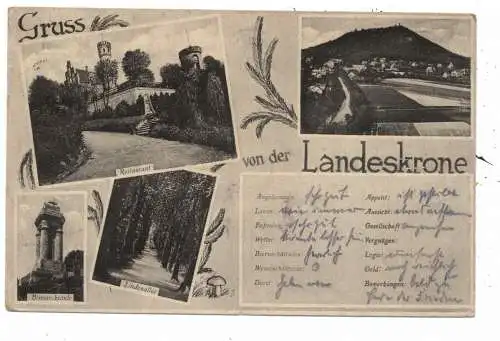[Ansichtskarte] 0-89ßß GÖRLITZ, Gruß von der Landeskrone, 1944. 