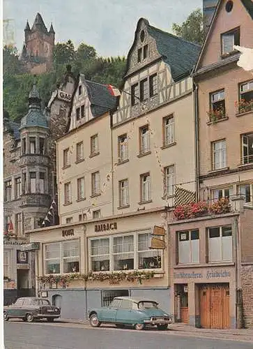 [Ansichtskarte] 5590 COCHEM, Hotel Mondial / Nalbach, Buchdruckerei Friedrich, CITROEN DS, BORGWARD. 