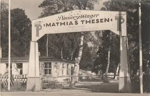 [Ansichtskarte] 0-2422 BOLTENHAGEN, Pionierzeltlager Mathias Thesen, 1957. 