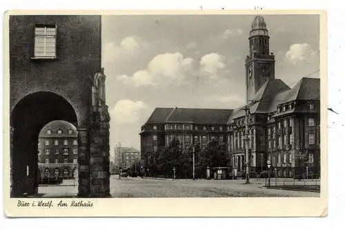 [Ansichtskarte] 4650 GELSENKIRCHEN - BUER, Am Rathaus 1950. 