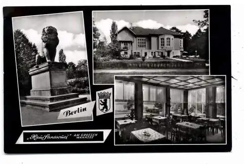 [Ansichtskarte] 1000 BERLIN - WANNSEE, Restaurant / Cafe  "Haus Sanssouci". 