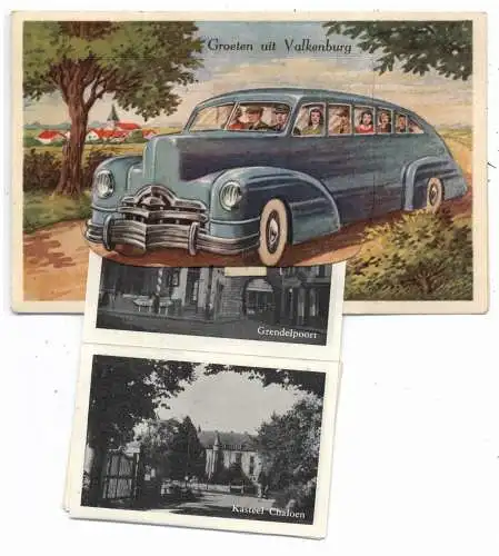 LIMBURG - VALKENBURG, Klapp - Leporello, 10 Ansichten, 1954