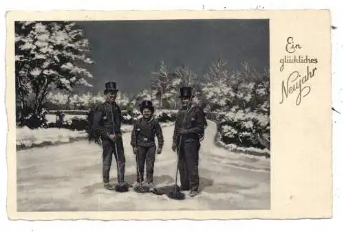 [Ansichtskarte] SCHORNSTEINFEGER / CHIMNEY SWEEPES / ROMANEUR, Neujahrsgrüßsse / New Year Greetings, 1931. 