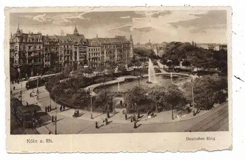 [Ansichtskarte] 5000 KÖLN, Ebertplatz / Deutscher Ring, 1924, kl. Druckstelle. 