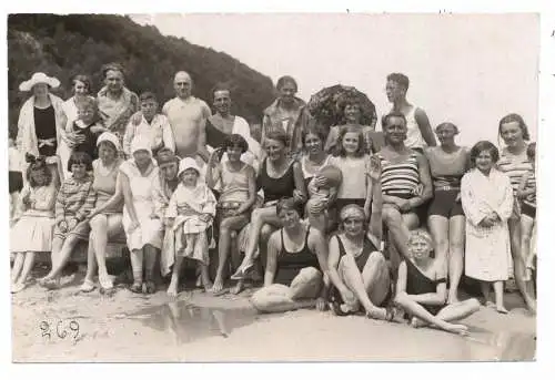 0-2356 SELLIN / Rügen, Strandleben - mode, Photo-AK 1930