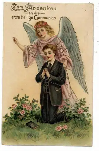 [Ansichtskarte] ENGEL / SCHUTZENGEL, Präge - Karte 1909. 