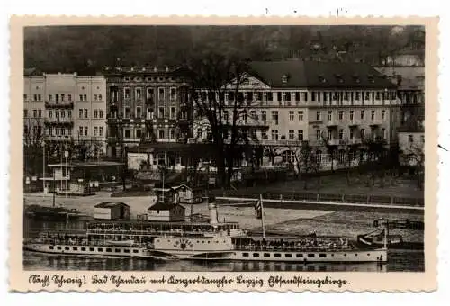 [Ansichtskarte] BINNENSCHIFFE - ELBE, Konzertdampfer "LEIPZIG" vor Bad Schandau, Verlag Adam - Dresden. 
