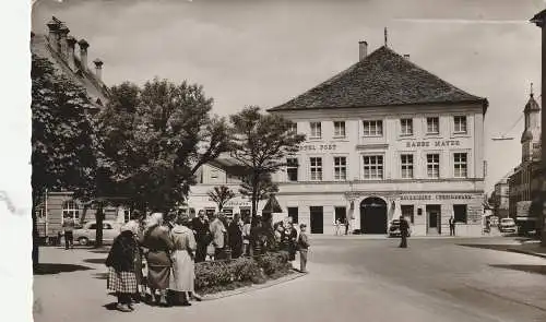 [Ansichtskarte] 8262 ALTÖTTING, Hotel Post, Bayerische Vereinsbank, 1962. 