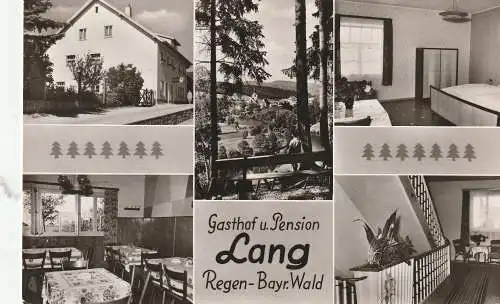 [Ansichtskarte] 8370 REGEN, Gasthof - Pension Lang, 1962. 