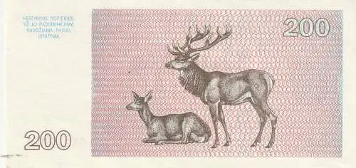 LITAUEN / LIETUVA - 1993, 200 Talonu, bankfrisch