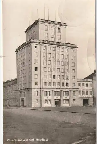 [Ansichtskarte] 0-2400 WISMAR - VOR-WENDORF, Hochhaus, 1959. 