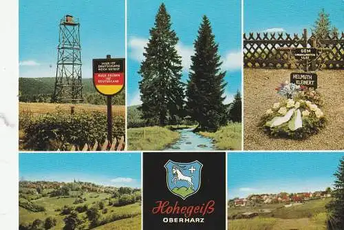 [Ansichtskarte] GESCHICHTE - INNERDEUTSCHE GRENZE, Gedenkstätte für erschossenen Flüchtling, Hohegeiß. 