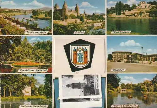 8750 ASCHAFFENBURG, Klapp - Leporello, 10 Ansichten