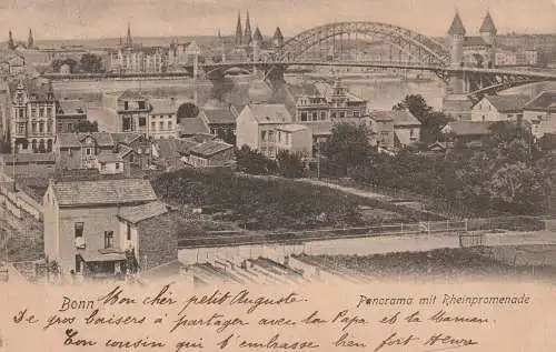 [Ansichtskarte] 5300 BONN - BEUEL, Rückseite der Rheinpromenade, 1903. 