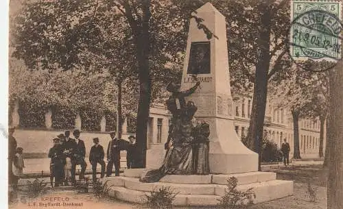 [Ansichtskarte] 4150 KREFELD, Seyffardt Denkmal, 1905. 