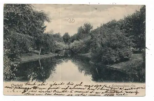 [Ansichtskarte] 4150 KREFELD, Partie an der Hohenzollern Strasse, 1904. 