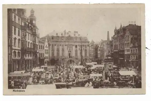[Ansichtskarte] 5300 BONN, Marktplatz, vollgepackter Wochenmarkt, 1921, Verlag Bremer. 