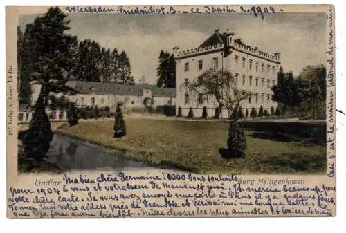 [Ansichtskarte] 5253 LINDLAR, Burg Heiligenhoven, 1904, Verlag Sasse. 