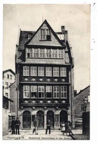 [Ansichtskarte] JUDAICA - Rothschild - Haus in der Judengasse Frankfurt. 