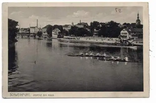 8720 SCHWEINFURT, Ruderer / rowing auf dem Main