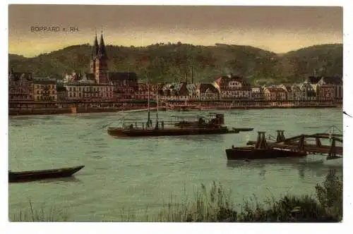[Ansichtskarte] 5407 BOPPARD, Rheinfähre, Verlag Schippers. 