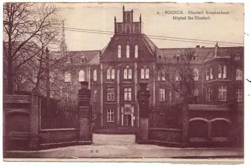 [Ansichtskarte] 4630 BOCHUM, Elisabeth Krankenhaus, 20er Jahre. 