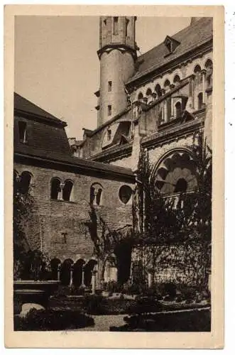 [Ansichtskarte] 5300 BONN, Münster, Kreuzgang und Kirche, Verlag Peters. 