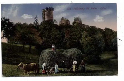 [Ansichtskarte] 5530 GEROLSTEIN - PELM, Casselburg, Heuernte. 