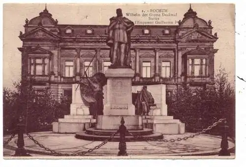 [Ansichtskarte] 4630 BOCHUM, Kaiser Wilhelm Denkmal, 20er Jahre. 