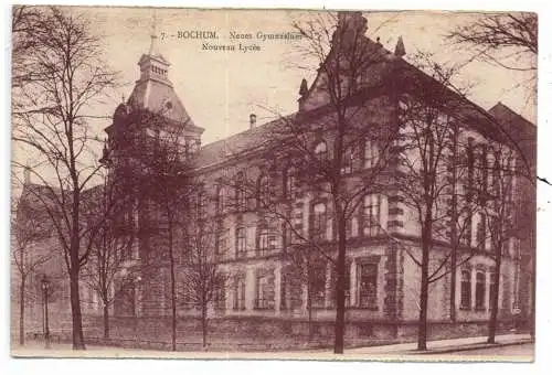 [Ansichtskarte] 4630 BOCHUM, Neues Gymnasium, 20er Jahre. 