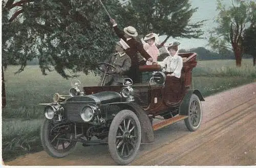 [Ansichtskarte] AUTOMOBIL - ADLER Tourenwagen 5 / 9 PS (ADLER - Frankfurt / Main), kl. Eckknick. 