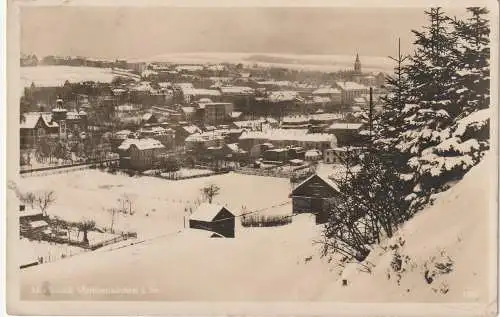 [Ansichtskarte] 0-9659 MARKNEUKIRCHEN im Schnee, 1933. 