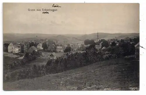 [Ansichtskarte] 5226 REICHSHOF - ECKENHGEN, Blick über den Ort, 1911, kl. Eckknick. 