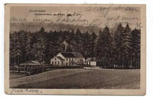 [Ansichtskarte] 6600 SAARBRÜCKEN - SCHEIDT, Stuhlsatzenhaus, 1919. 