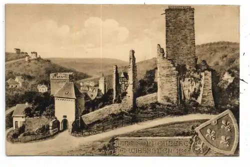 [Ansichtskarte] 6200 WIESBADEN - SONNENBERG, Burg Sonnenberg, Künstler-Karte R. Bonte. 