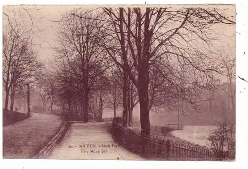 [Ansichtskarte] 4630 BOCHUM, Partie aus dem Stadtpark, 20er Jahre. 