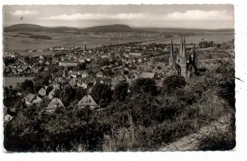 6460 GELNHAUSEN, Blick über den Ort, 60er Jahre, Verlag Müller