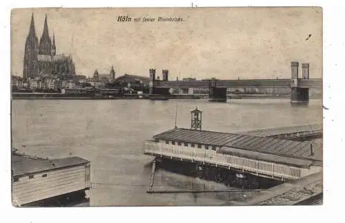 [Ansichtskarte] 5000 KÖLN - DEUTZ, Rheinschwimmbäder, 1909, Verlag Dohmen. 